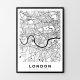 Zestaw 2 plakatów mapa paryż nowy jork londyn format 50x70 cm