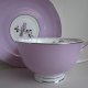 MISS DARCY BIRD CUP &SAUCER LAVENDER/SILVER Bombay duck london  nowy  - SZLACHETNIE PORCELANOWY ZESTAW HERBACIANY FILIŻANKA ZE SPODKIEM nowy