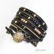 Bransoleta Boho Black and Gold