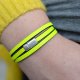 BRANSOLETKA SKÓRZANA MAGNETOOS TRIPLE FEATHER NEON LEMON