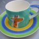 Whittard hand painted designed  in England radosny zestaw