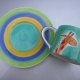 Whittard hand painted designed  in England radosny zestaw