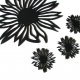 filcowe kwiatki czarne 8szt.