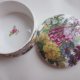 OBJETS ART  Fine Bone China HAND MADE IN  England  -  szlachetnie porcelanowe puzdro uroczo kwiatowo zdobione