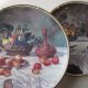EDWARDIAN -  obraz na porcelanie - FINE BONE CHINA-SMAKOWICIE ZDOBIONY SZLACHETNIE PORCELANOWY talerz dekoracyjny -martwa natura