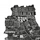 PLAKAT typograficzny mapa Warszawa LOFT 50x70