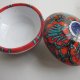 Hand made hand painted oryginalne ceramiczne puzderko ręcznie robione i zdobione feeria barw