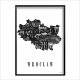 PLAKAT typograficzny mapa WROCŁAW LOFT 50x70 cm