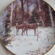 THE  FRANKLIN MINT  - IN WINTER WOODS BY J.L. WHITING - LIMITED EDITION KOLEKCJONERSKI TALERZ PORCELANOWY