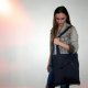 BUTTON ONE POCKET ECO BAG ciemno szara