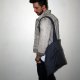 BUTTON ONE POCKET ECO BAG ciemno szara