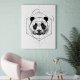 PLAKAT panda geoemetria dotwork 50x70 B2