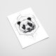 PLAKAT panda geoemetria dotwork 50x70 B2