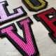 Naszywki LOVE Pink and Gold