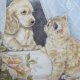 ROYAL WORCESTER BY PAM COOPER  - PUPPY LOVE -  COMPTON & WOODHOUSE  1991  kolekcjonerski talerz porcelanowy rzadko spotykana rzecz