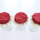 3 x CZAPECZKA NA SŁOIK CZERWONA W KROPECZKI