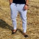 LONG PANTS UNISEX 2 BUTTONS spodnie dresowe długie - Jasno szare