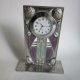 Emali czar rennie mackintosh efektowny metalowy emaliowany  zegar niespotykany modernistyczny  dekoracyjny użytkowy