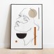 Plakat boho twarz abstrakcja 70x100 cm
