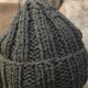 SZARA CZAPKA BEANIE HANDMADE Z WEŁNĄ