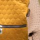 Torba / plecak 2 w 1 miodowy pikowany welur tapicerski