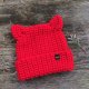czapka z kocimi  uszami CAT HAT czerwona