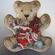 Franklin Mint - Teddy ' s Christmas Stocking   by Sarah Bengry -limited edition   - unikatowa  misiowa forma - kolekcjonerski talerz -patera porcelano