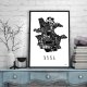 PLAKAT typograficzny mapa NYSA LOFT 70x100 cm