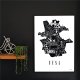 PLAKAT typograficzny mapa NYSA LOFT 70x100 cm