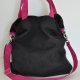 Torba hobo XXL - czerń, fuksja
