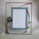 MACKINTOSH ROSE - malowana witrażowo szklana  ramka na zdjęcie oryginalna  elegancka