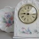 Rarytas -  Aynsley Little  Sweet heart -szlachetnie porcelanowy zegar-MANTEL CLOCK  - seria kolekcjonerska użytkowa, dekoracyjna