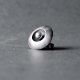 Duży pierścionek z kulą SILVER ORB