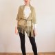 boho szal ażur duży szalik vintage