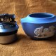 Rarytas - Wedgwood Antique - Blue Jasper- zapalniczka patentowy ronson   -Kolekcjonerska biskwitowa porcelana.