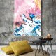 Obraz na płótnie różowa abstrakcja 70x100 cm