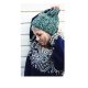 ZIELONA CZAPKA BEANIE Z WEŁNĄ HANDMADE