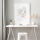 Plakat abstrakcja linie boho pastele 50x70cm B2