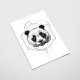 Plakat panda geometryczny 70x100 cm