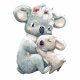 KOALA Z MAMĄ NAKLEJKA NA ŚCIANĘ DLA DZIECI
