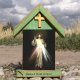 Personalizowana drewniana kapliczka z wizerunkiem Jezusa Chrystusa- Jezu ufam Tobie  (średnia)