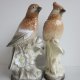 Dobrana para - fakturowe- ręcznie malowane ptasie figurki w duecie