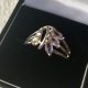 Silver 925 szlachetne ametysty dużej średnicy efektowny elegancki pierścień sygnatura autora i punca