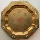 Antique Indian Brass, Enamel Tray/plate - 38cm. ❀ڿڰۣ❀ Ręcznie grawerowana