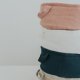 LNIANY KOSZ NA PIECZYWO WHITE/BEIGE/DUSTY PINK/NAVY BLUE