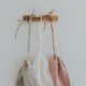 LNIANY WOREK NA PIECZYWO 30X40 CM WHITE/BEIGE/DUSTY PINK/NAVY BLUE