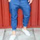 SPODNIE BUTTON ZIPPER PANTS UNISEX jeans niebieskie pumpy spodnie długie