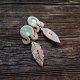 Małe boho kolczyki soutache z piórkami