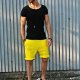 SHORT PANTS 2 BUTTONS UNISEX dresowe neon żółte