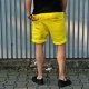 SHORT PANTS 2 BUTTONS UNISEX dresowe neon żółte